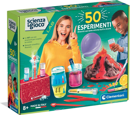 19430.8 Clementoni Scienza e Gioco  50 Esperimenti, Laboratorio Scientifico