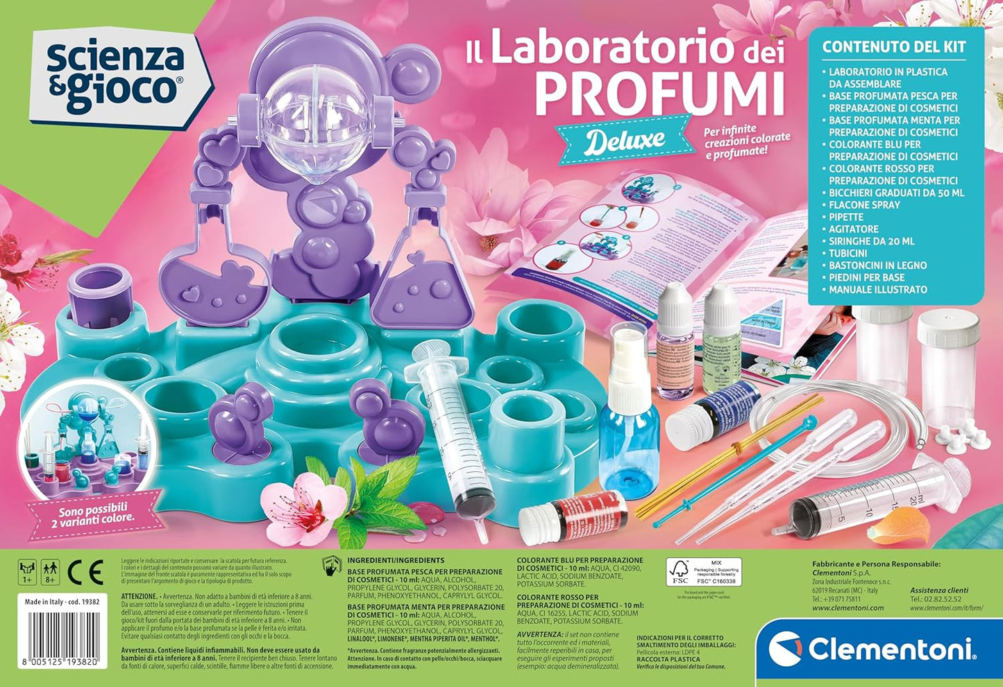 19382.0 Clementoni Scienza e Gioco  Il Laboratorio dei Profumi, Kit Scientifico