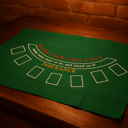 2S  Tappeto da Tavolo verde Blackjack e Poker Professionale 60x90 cm