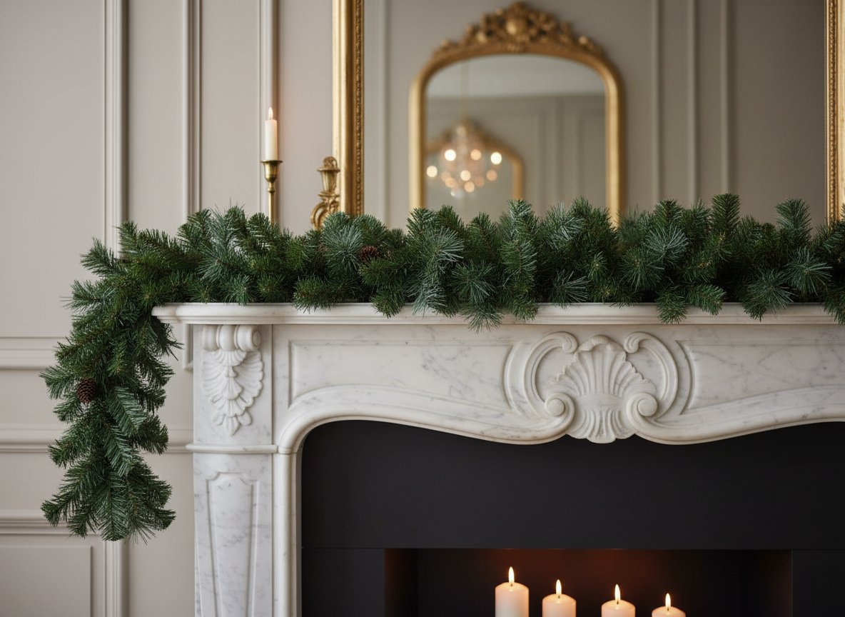 Ghirlanda Natalizia Siberiana 300 cm con Pigne | Decorazione Verde per Natale