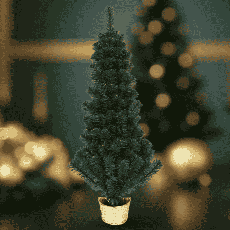 Albero di Natale da Muro 90 cm Vaso Albero Salvaspazio 108 Punte luci led 1 mt