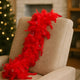 Sciarpa di Piume Rosse 40g | Boa Piumato Accessorio Costume e Festa