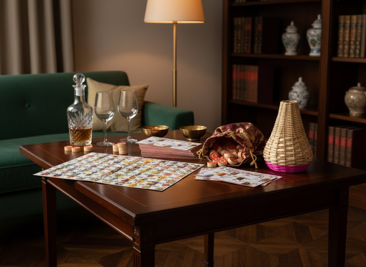 Tombola Napoletana Classica Gioco da Tavolo Tradizionale  48 Cartelle e Cestello