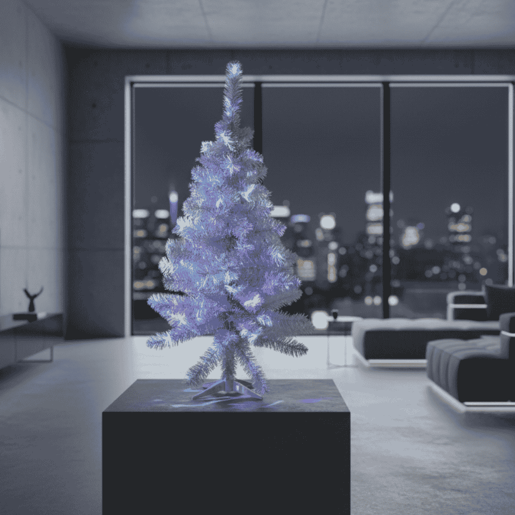 Albero di Natale Bianco 60 cm  Mini Abete Natalizio con 60 Punte, Base Inclusa