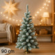 Albero di Natale Innevato 90 cm  90 Punte con Base in Juta  Modello N3090A2F