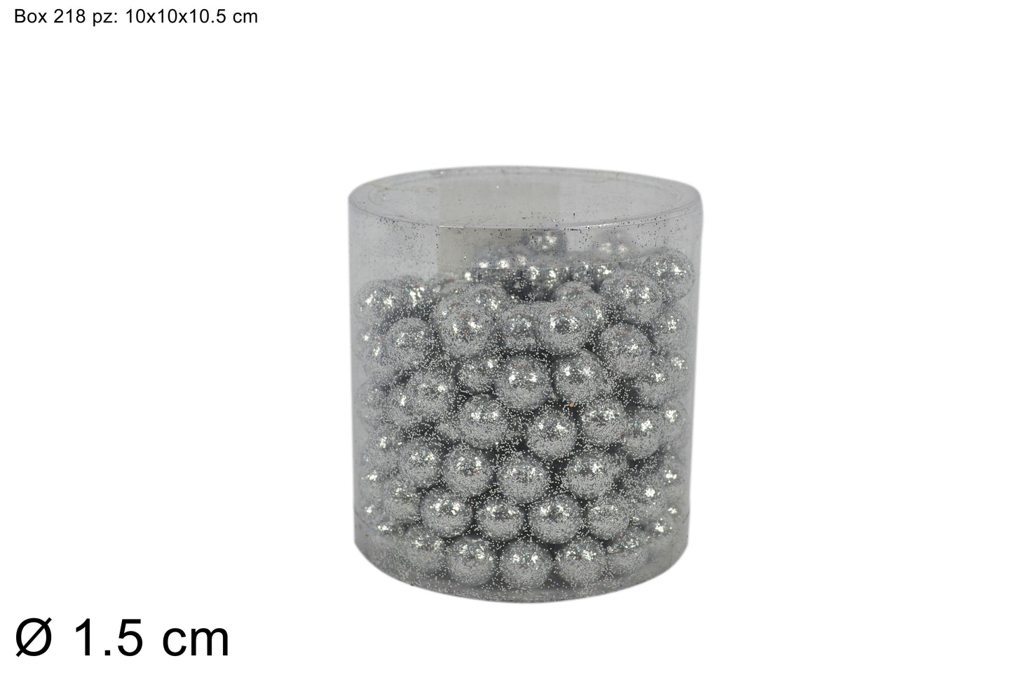 Box Palline di Natale Argento Ø6cm Decorazioni Albero Natale XY16-225