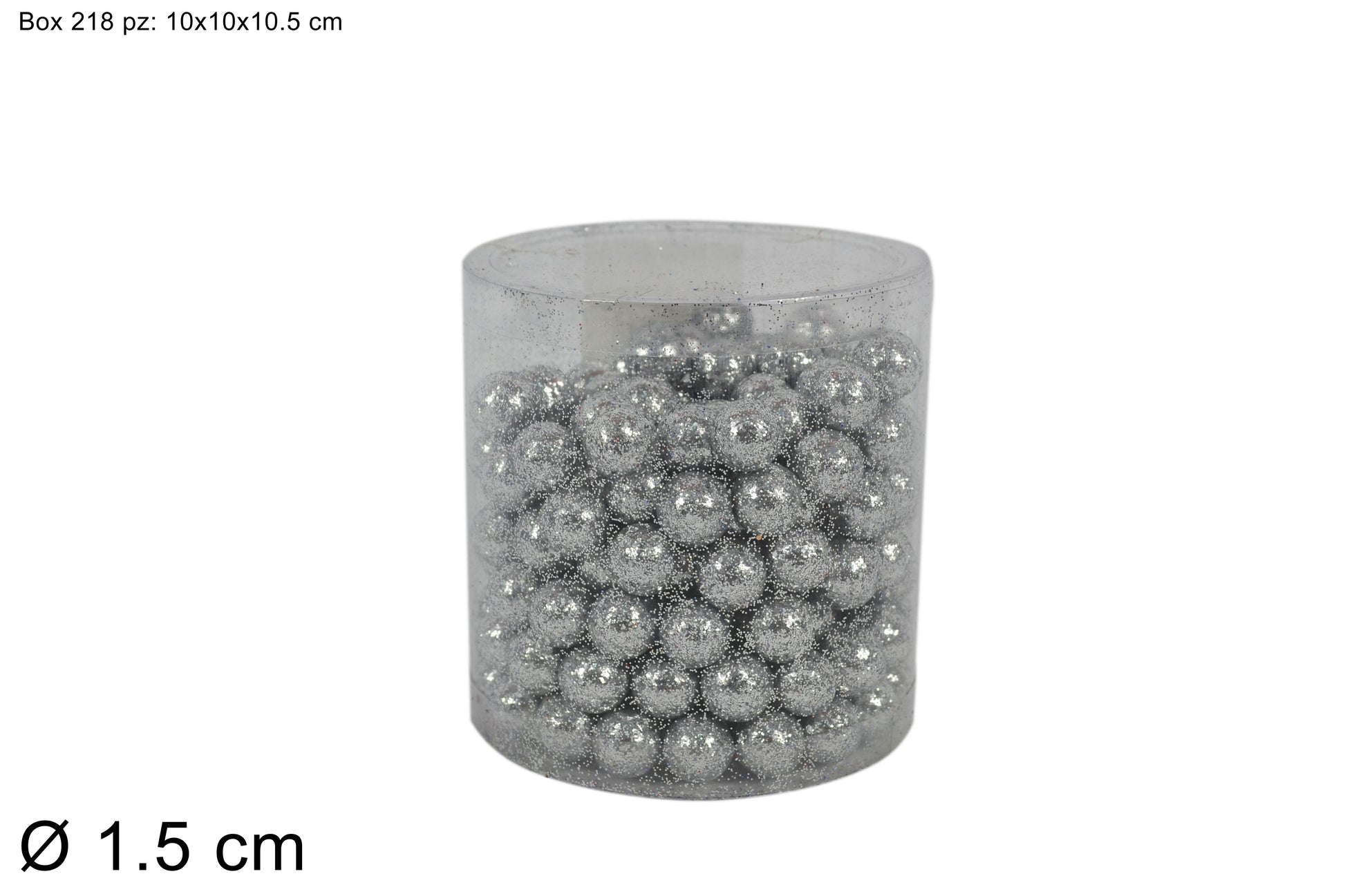 Box Palline di Natale Argento Ø6cm Decorazioni Albero Natale XY16-225
