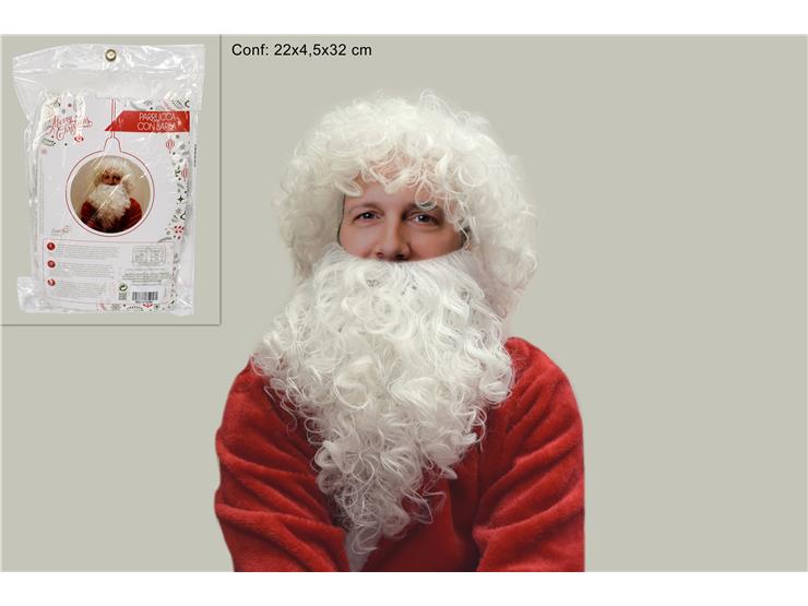 Parrucca con Barba da Babbo Natale  Costume per Adulti
