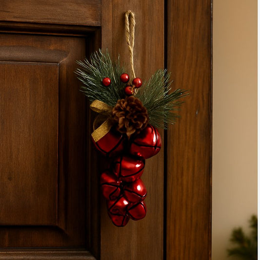 Grappolo di Campanelli in Metallo Rosso  Decorazione Natalizia  788834/RED