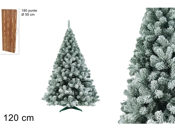 Albero di Natale artificiale innevato eco 120 cm con 180 punte  03J40-ZM180PB