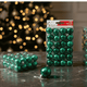 Palline di Natale Verdi Lucide Ø3 cm  Set 24 Pezzi in Box Trasparente