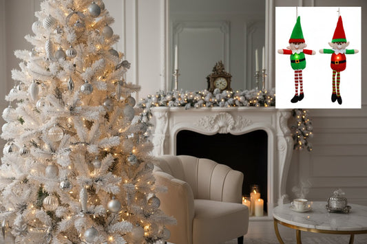 Appendino Folletto 40 cm con Luce Decorazione Natalizia  colore casuale