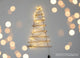 Albero di Natale in Corda e Legno 55 cm con 55 Luci LED Calde