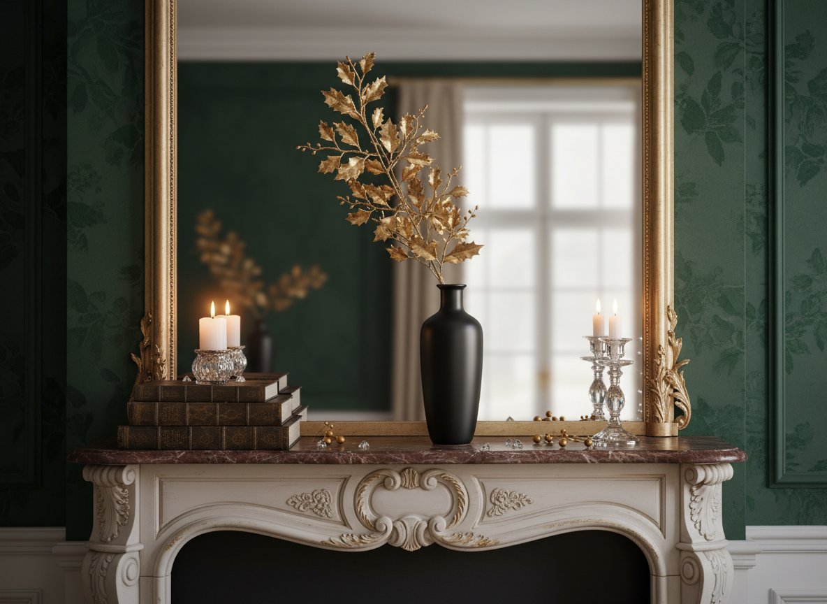 Stelo Aghifoglia Oro 50 cm Ramo Decorativo Natalizio Elegante per Vasi