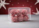 Palle di Natale in Lana Rosso e Bianco 6 cm  Set 6 Pezzi in Box PVC
