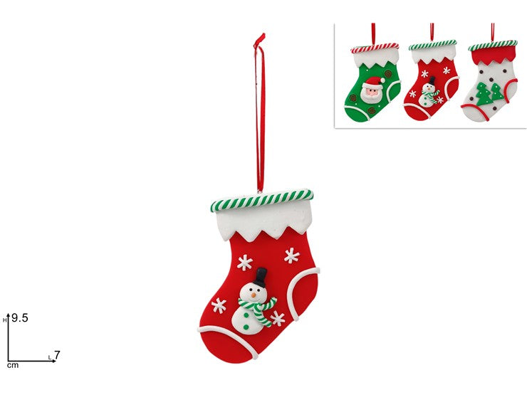Appendino Calza Natalizia con Soggetti Decorazione Albero LJDS25-049ABC col casu