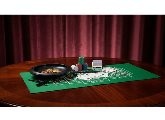 Gioco Roulette 25 cm con Set Casinò Completo  Carte, Fiches e Tappeto