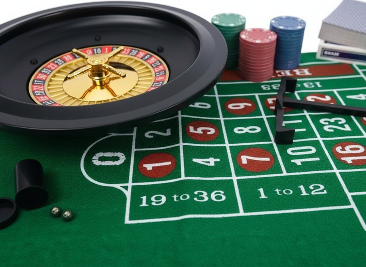 Gioco Roulette 25 cm con Set Casinò Completo  Carte, Fiches e Tappeto