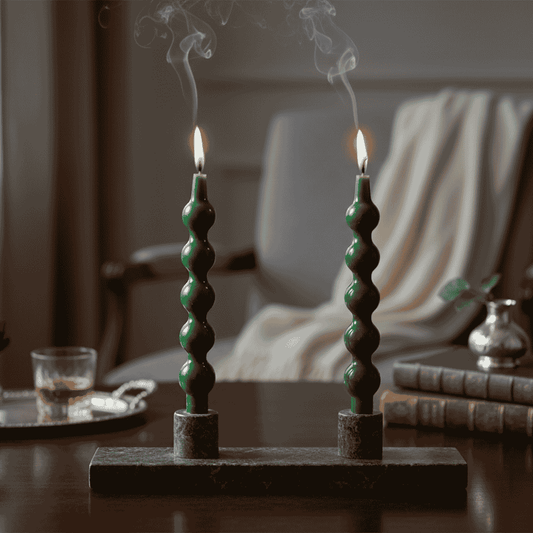Candele Decorative a Palline Verdi 30 cm  Set 2 Pezzi 150 gFA20469-7A/GREEN