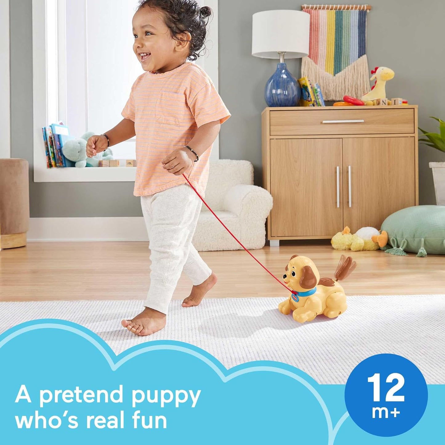 EMT-9447 Mattel Fisher-Price Piccolo Snoopy Cagnolino Trascinabile