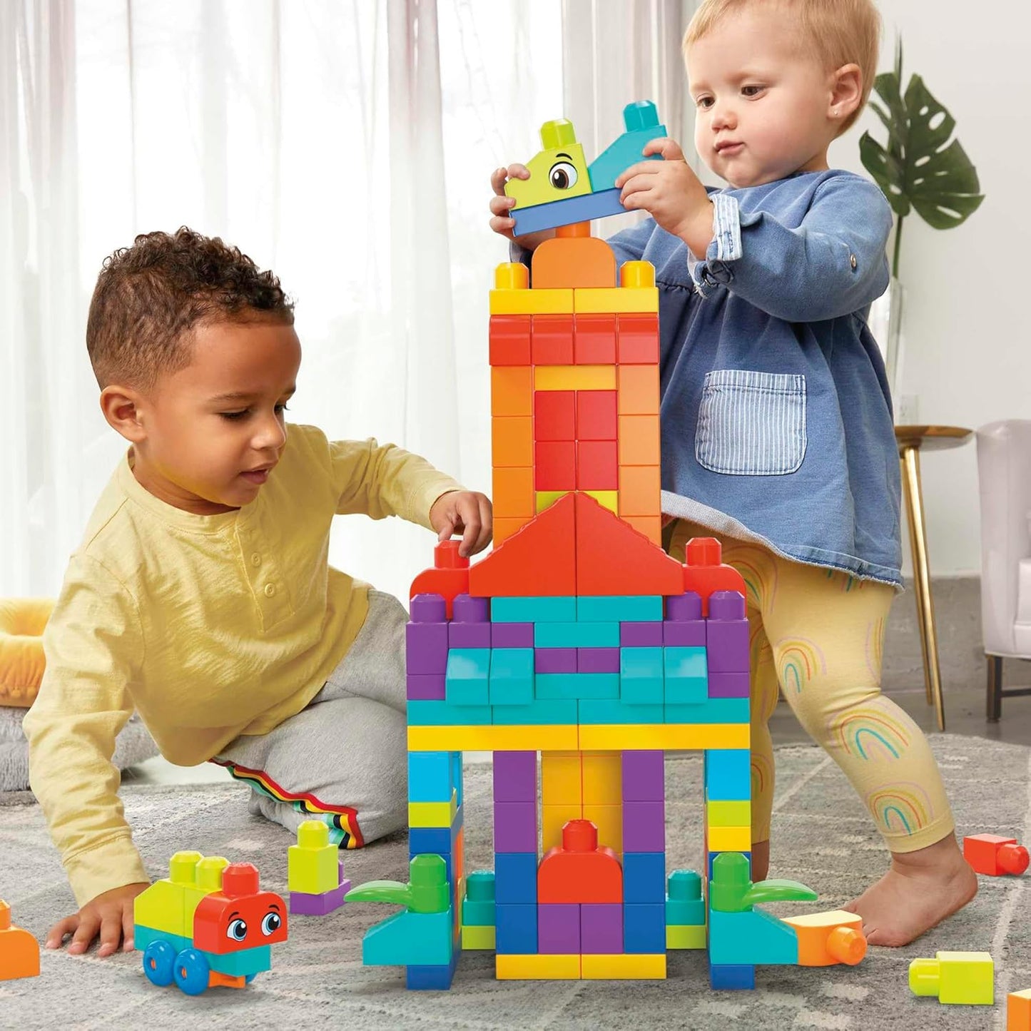HHM96  Mattel Mega Bloks Bigger Building Bag 150 Blocchi Colorati per Bambini 1+