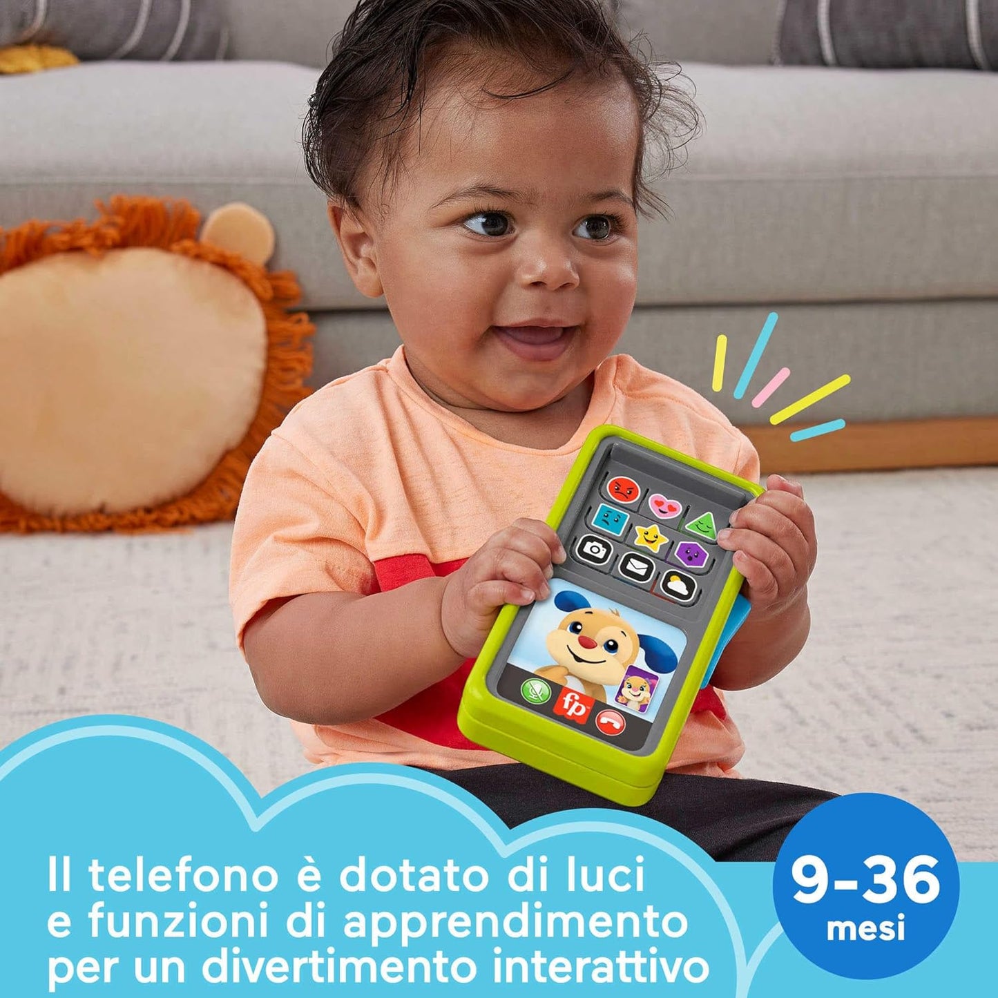 MAttel Fisher-Price Smartphone Scorri e Impara  Gioco Educativo Interattivo 6M+