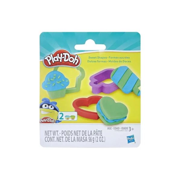 Hasbro PlayDoh Value Set E0801  Kit Plastilina con 3 Stampini & 2 Colori mod