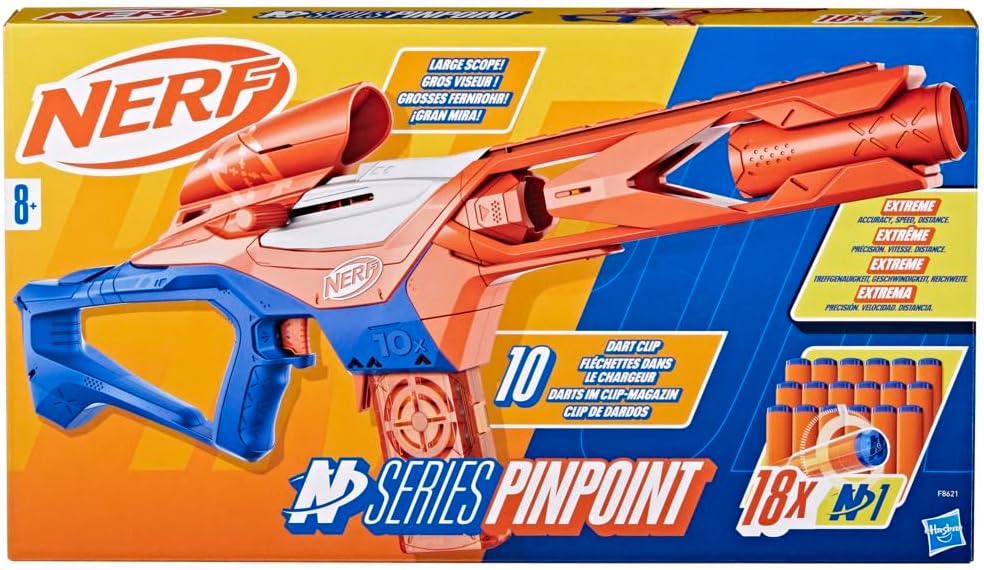 Hasbro NERF NSeries Pinpoint F8621EU4  Blaster BoltAction con 10+8 Dardi