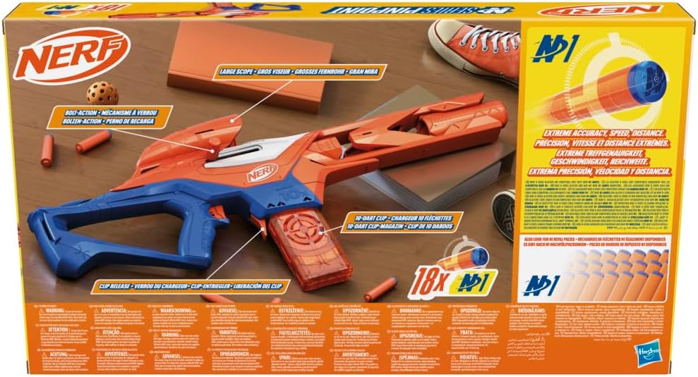 Hasbro NERF NSeries Pinpoint F8621EU4  Blaster BoltAction con 10+8 Dardi