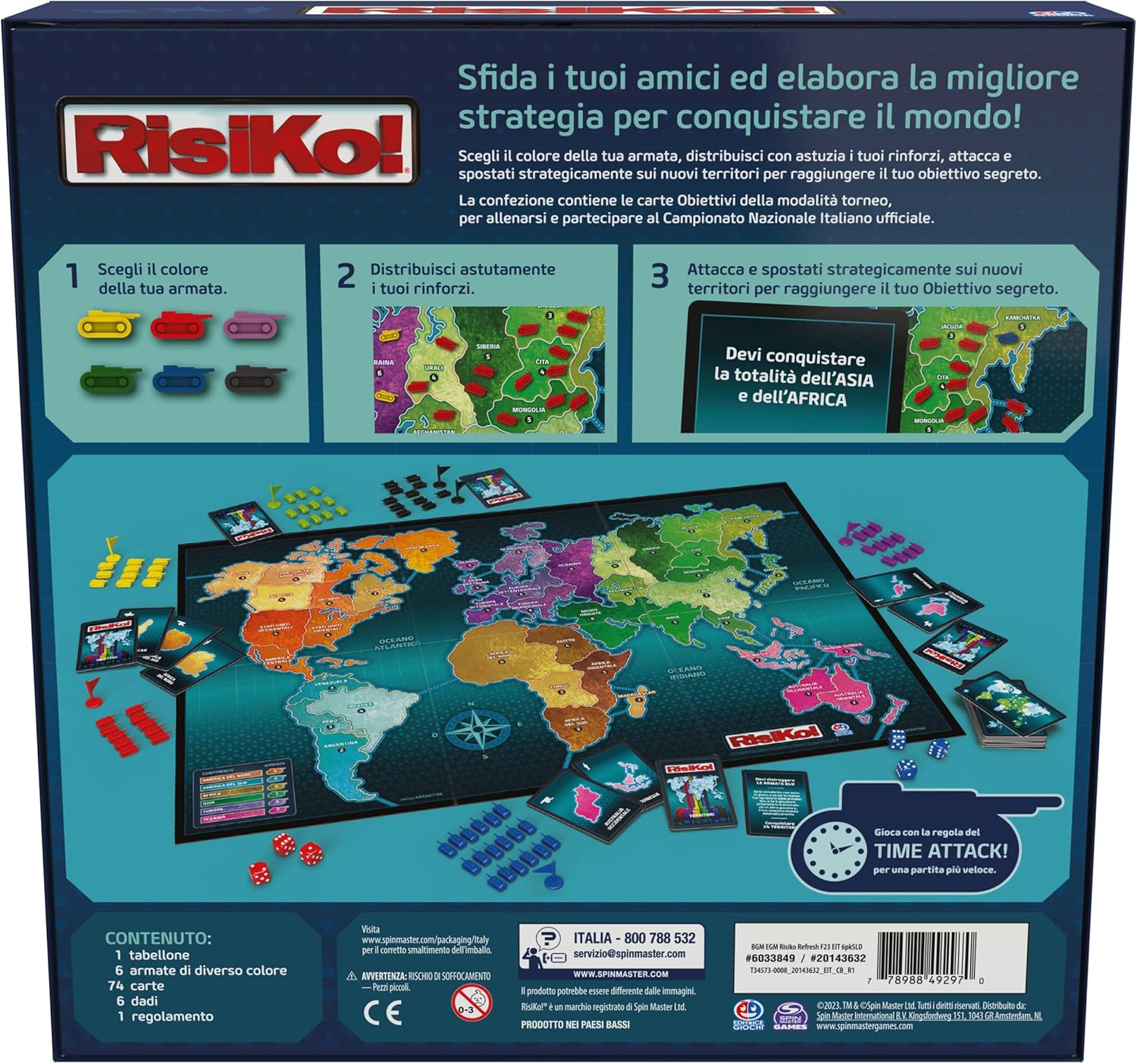 Editrice Giochi Risiko Classico Edizione 2023  Gioco da Tavolo di Strategia
