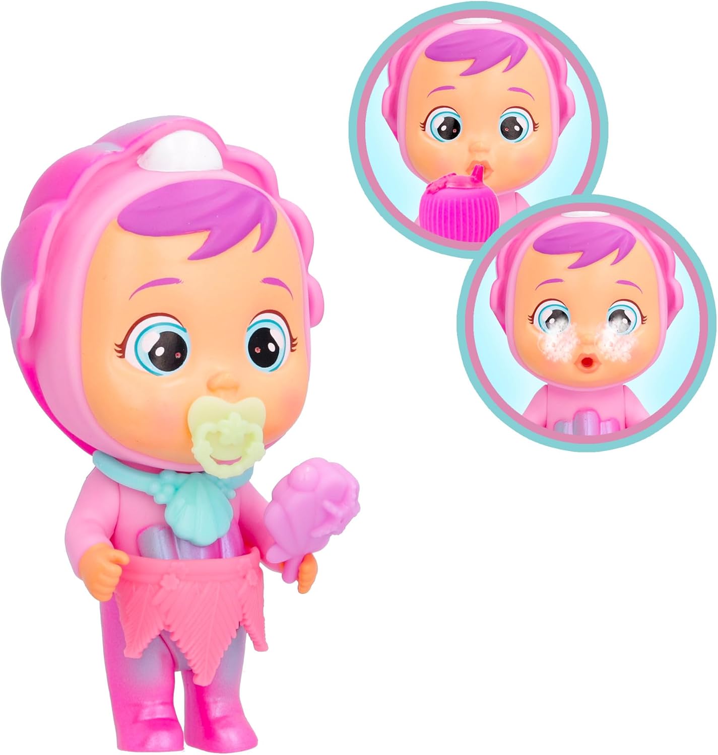 IMC Cry Babies Magic Tears Shiny Shells Mini Bambola che Piange Lacrime casuale