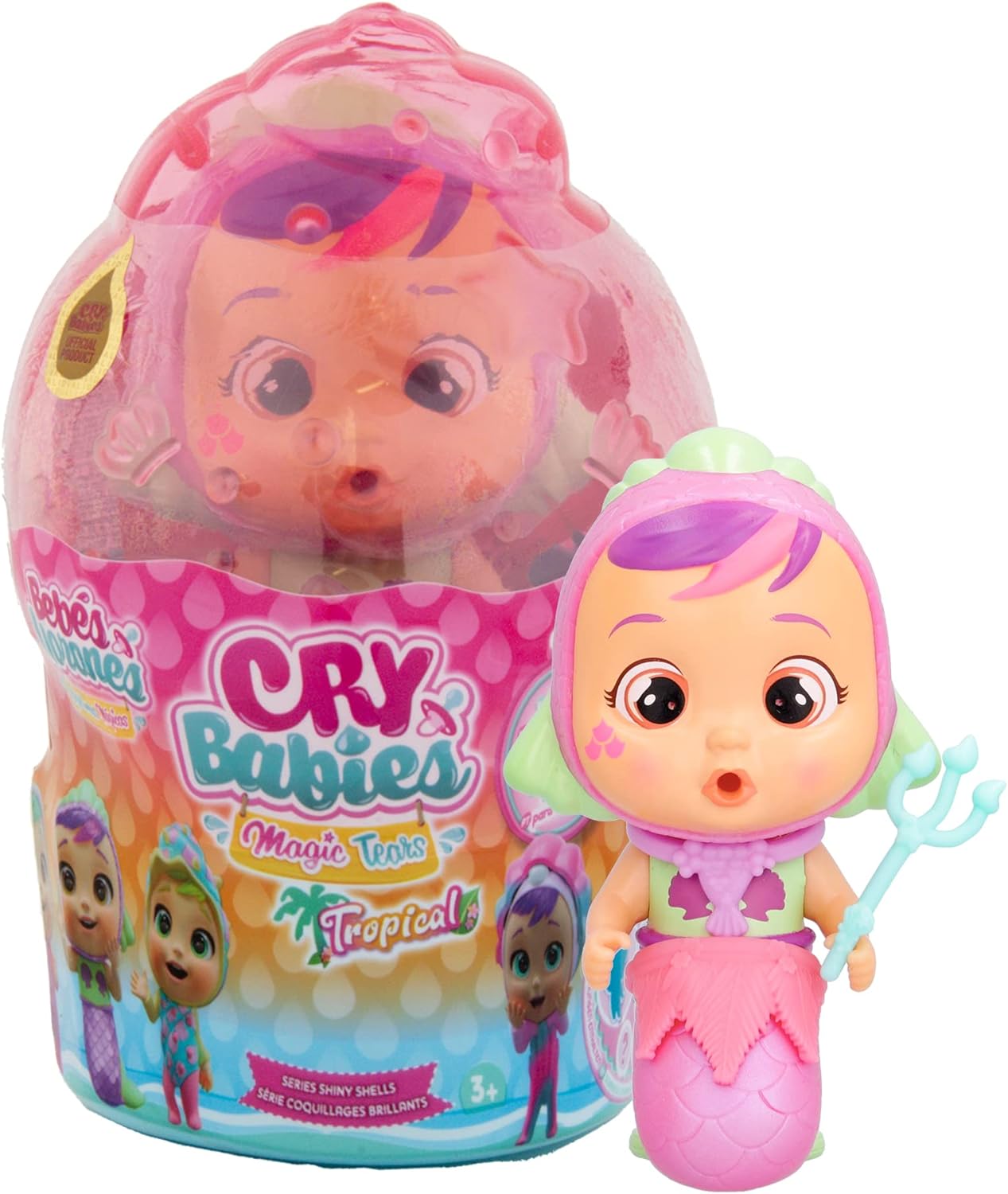 IMC Cry Babies Magic Tears Shiny Shells Mini Bambola che Piange Lacrime casuale