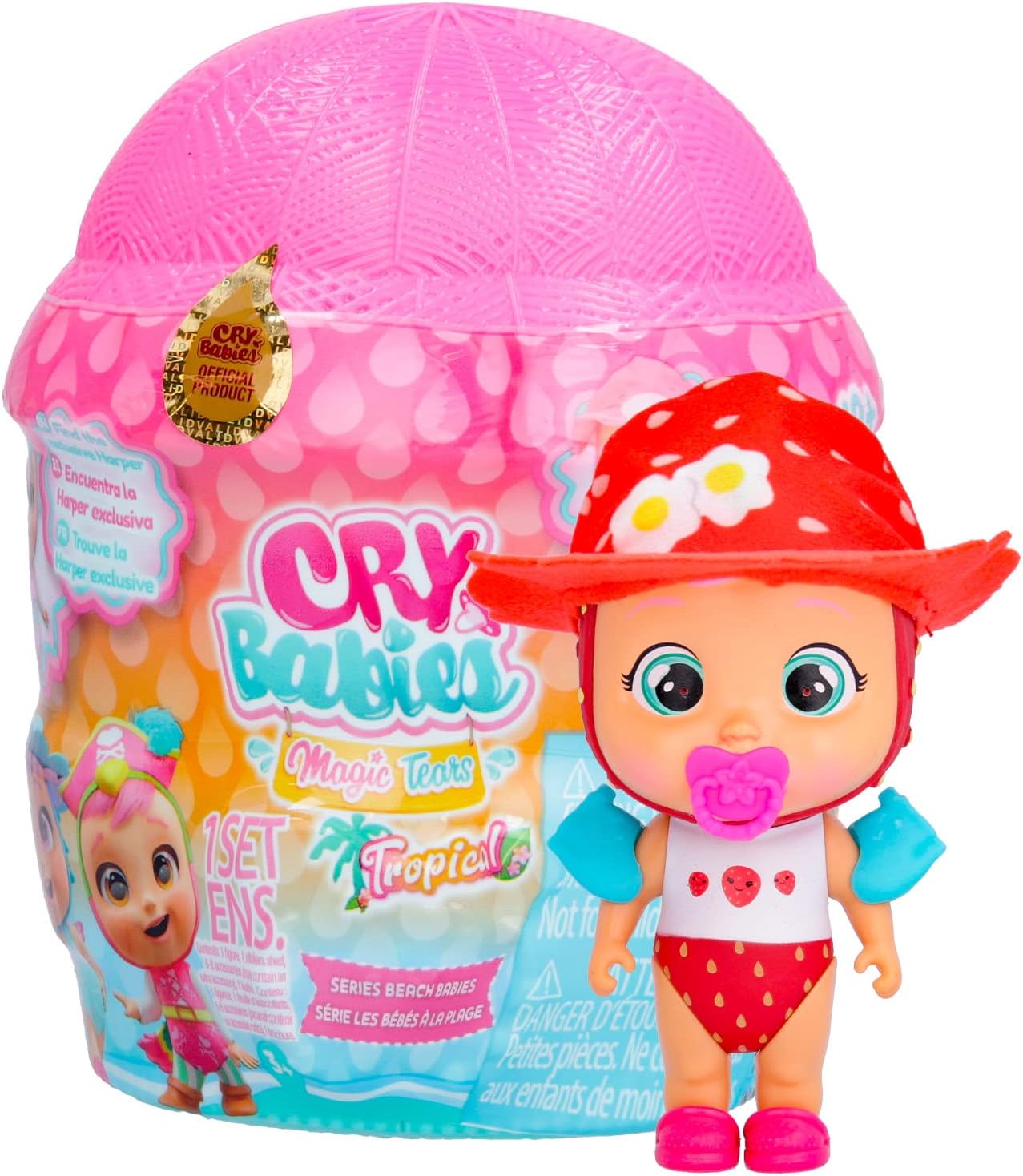 IMC Cry Babies Magic Tears Tropical Beach Babies Mini Bambola  Piange Lacrime