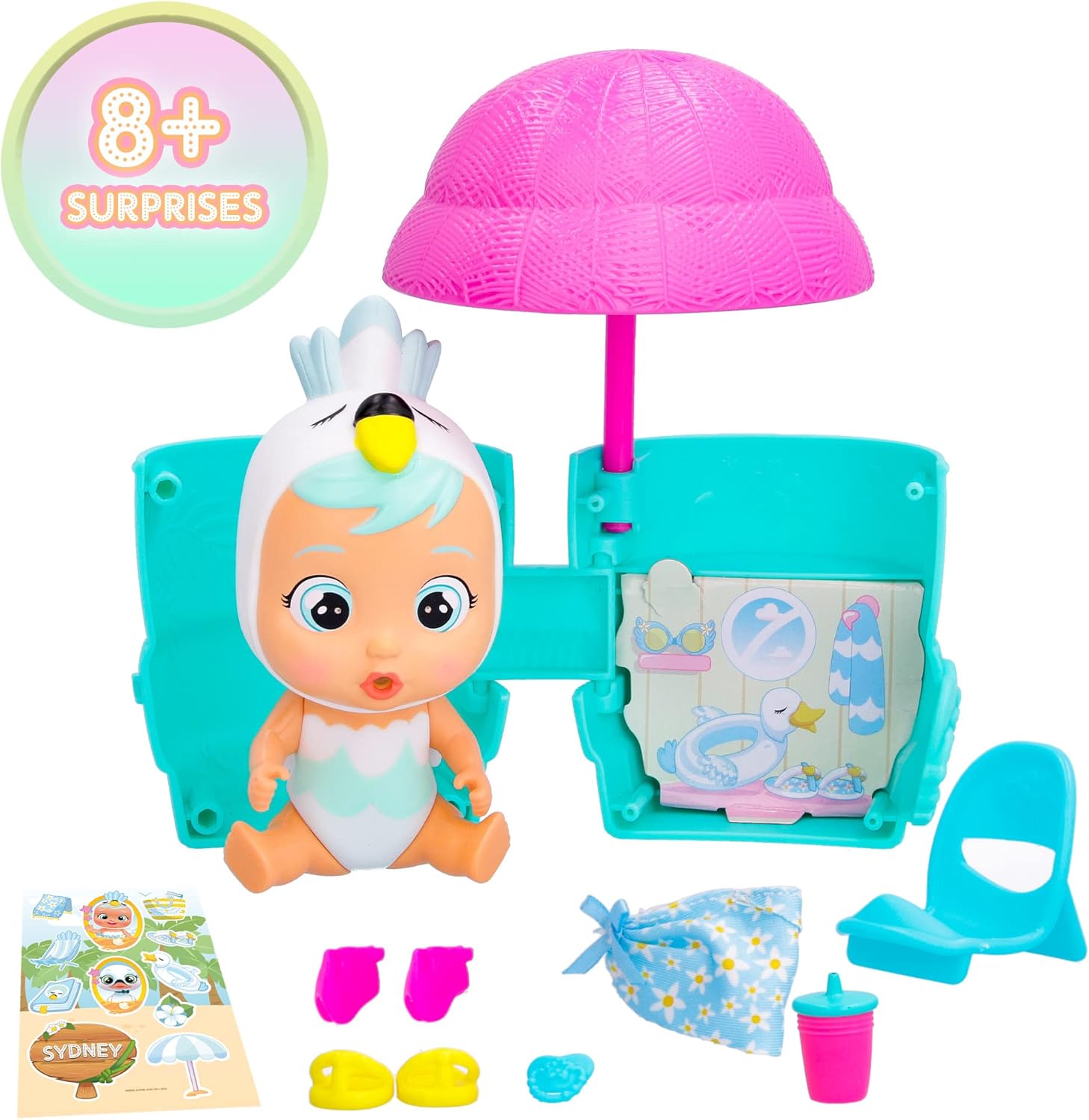 IMC Cry Babies Magic Tears Tropical Beach Babies Mini Bambola  Piange Lacrime