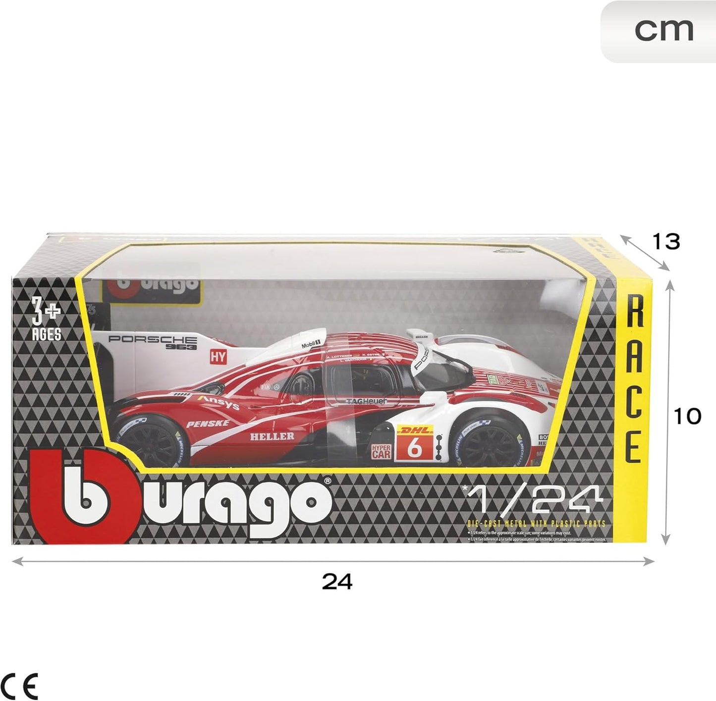 * 18-28042 Bburago Race  Porsche Penske 963 #6 1:24