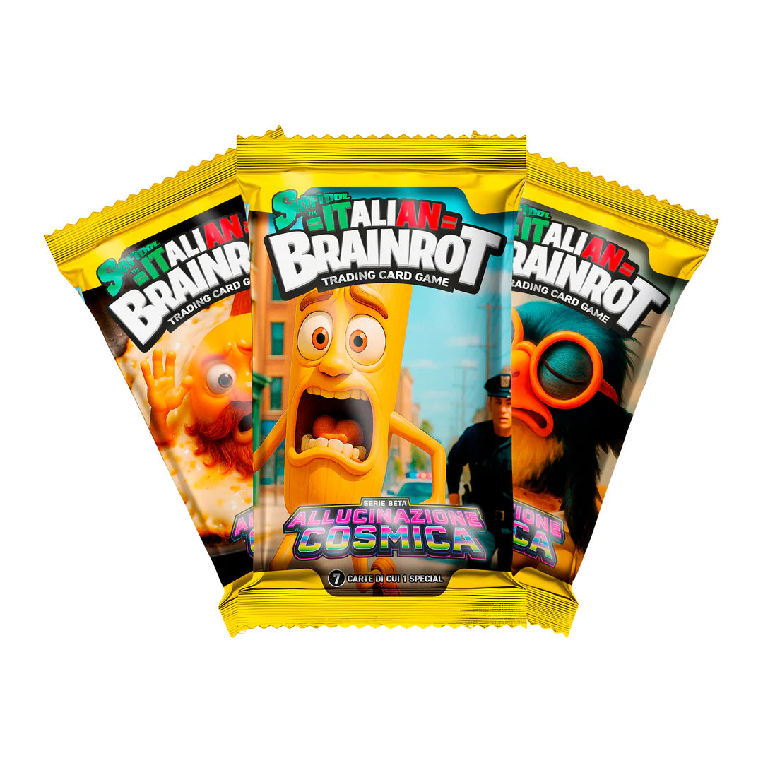 Skifidol Brainrot Serie 2 Busta 7 Carte + 1 Special Allucinazione Cosmica