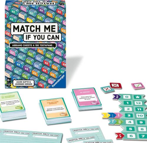 24858 Ravensburger Match Me If You Can  Gioco di Carte e Velocità