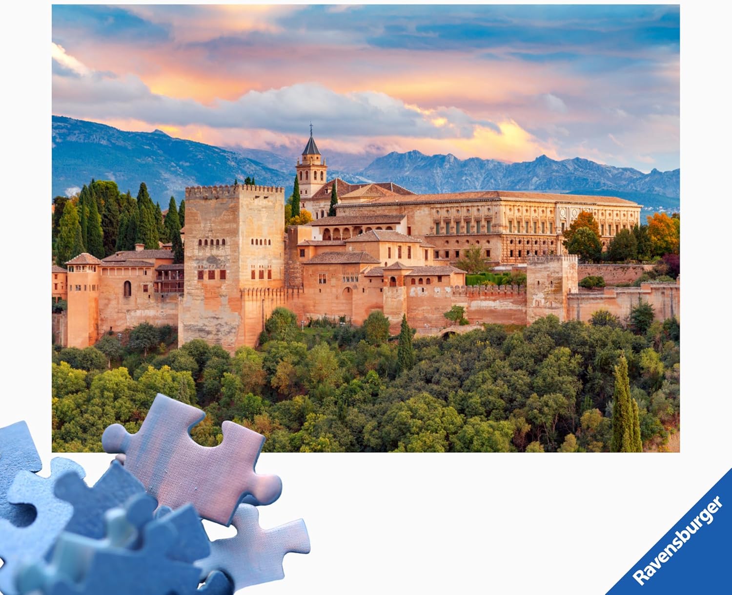 12001792  Ravensburger Puzzle Granada 1000 pezzi  Panorama città spagnola