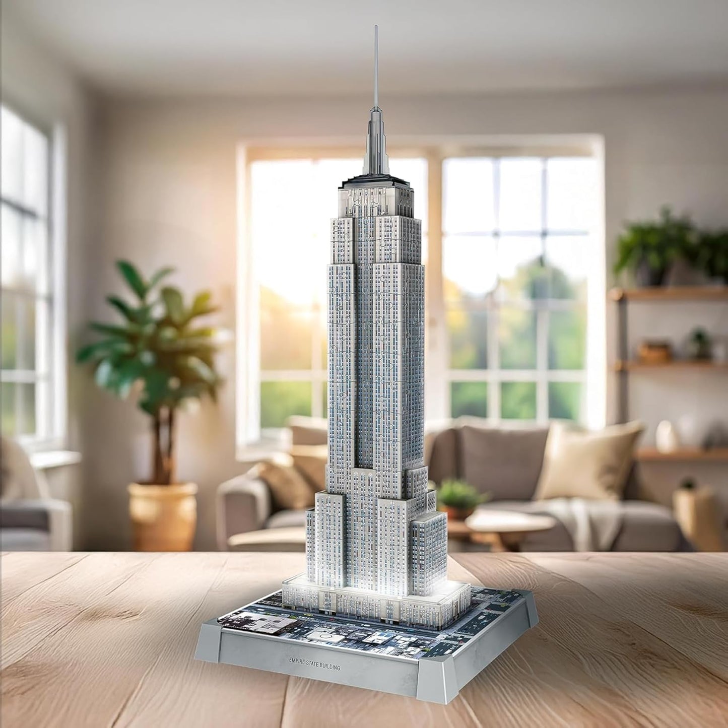 12008026 Ravensburger 3D Puzzle Empire State Building con LED  Iconico