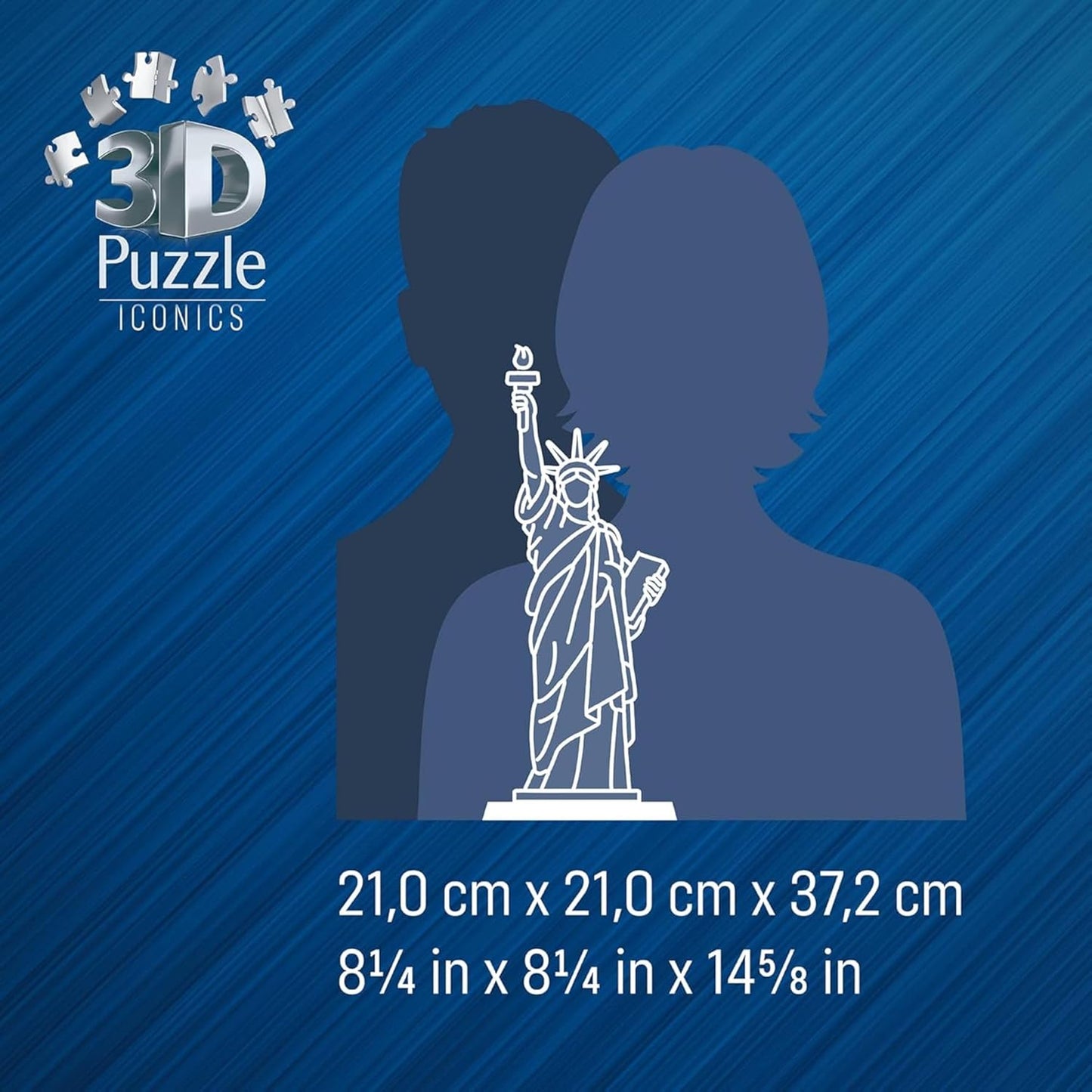 12008027 Ravensburger 3D Puzzle Statua della Libertà con LED  Iconico