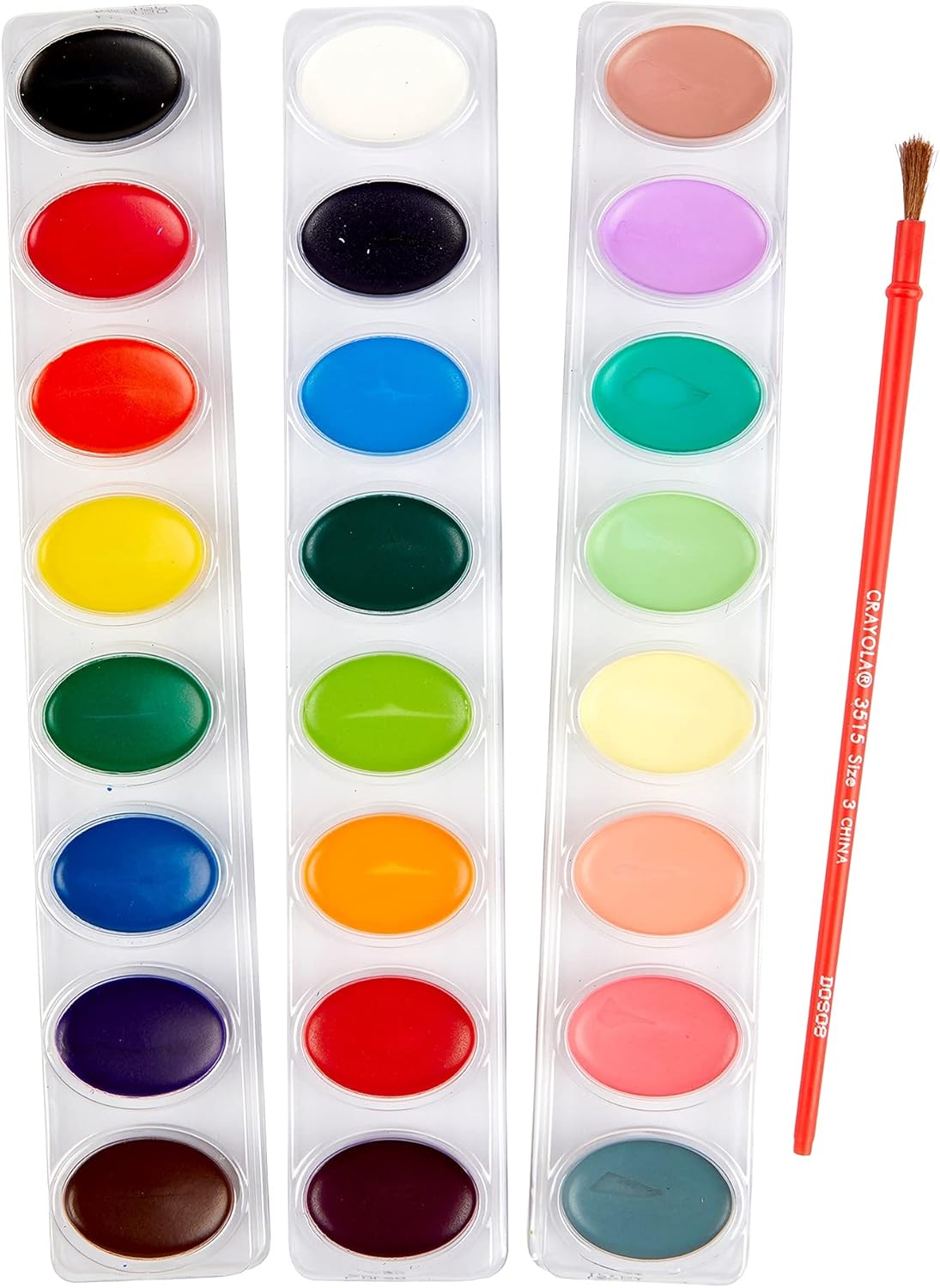 53-0524 Crayola I Lavabilissimi  Acquerelli Lavabili 24 Colori con Pennello 3+