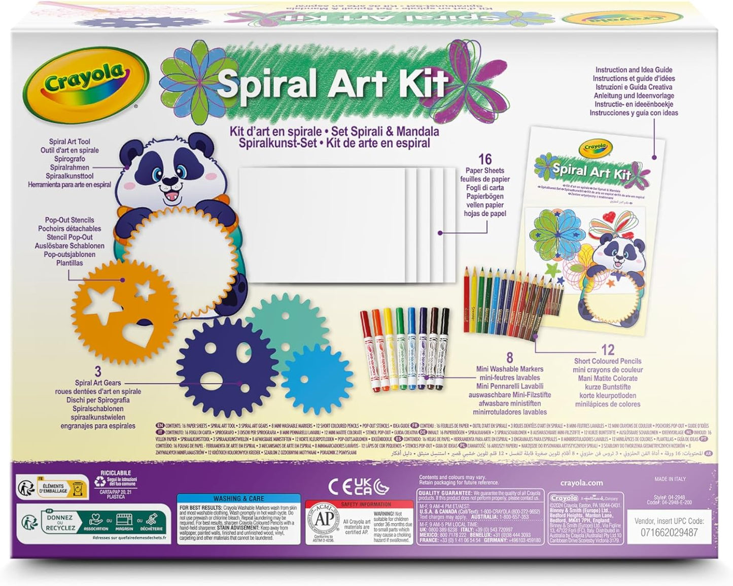 04-2948 CRAYOLA  Set Spirali e Mandala con Pennarelli Lavabili e Matite Colorate