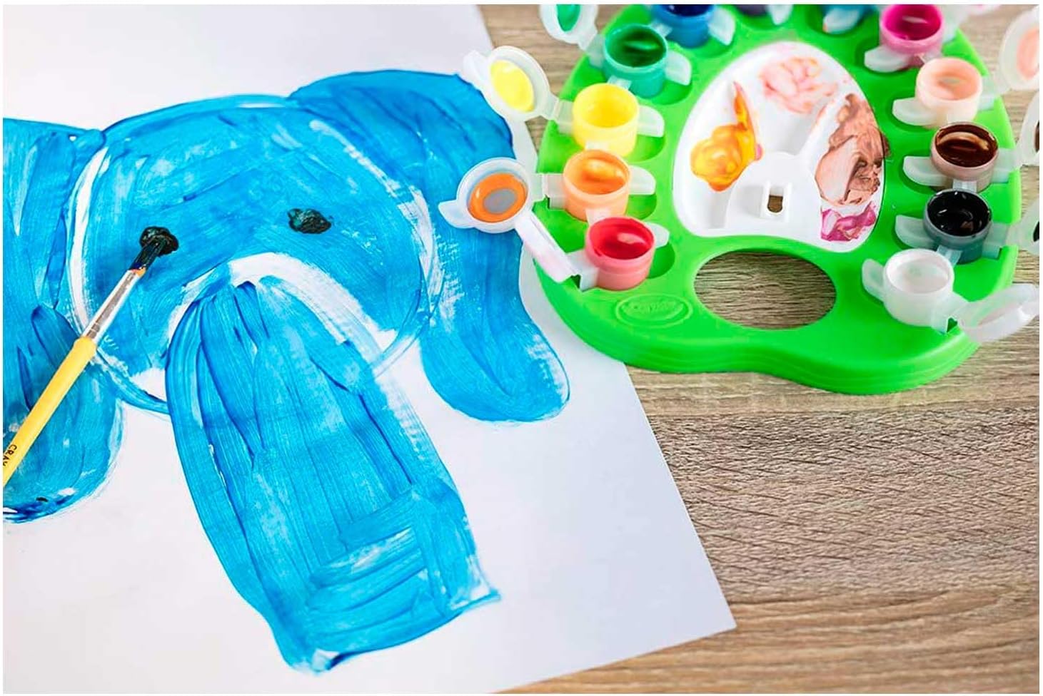 54-1066 CRAYOLA  Set di Tempere Lavabili per Bambini con Pennello