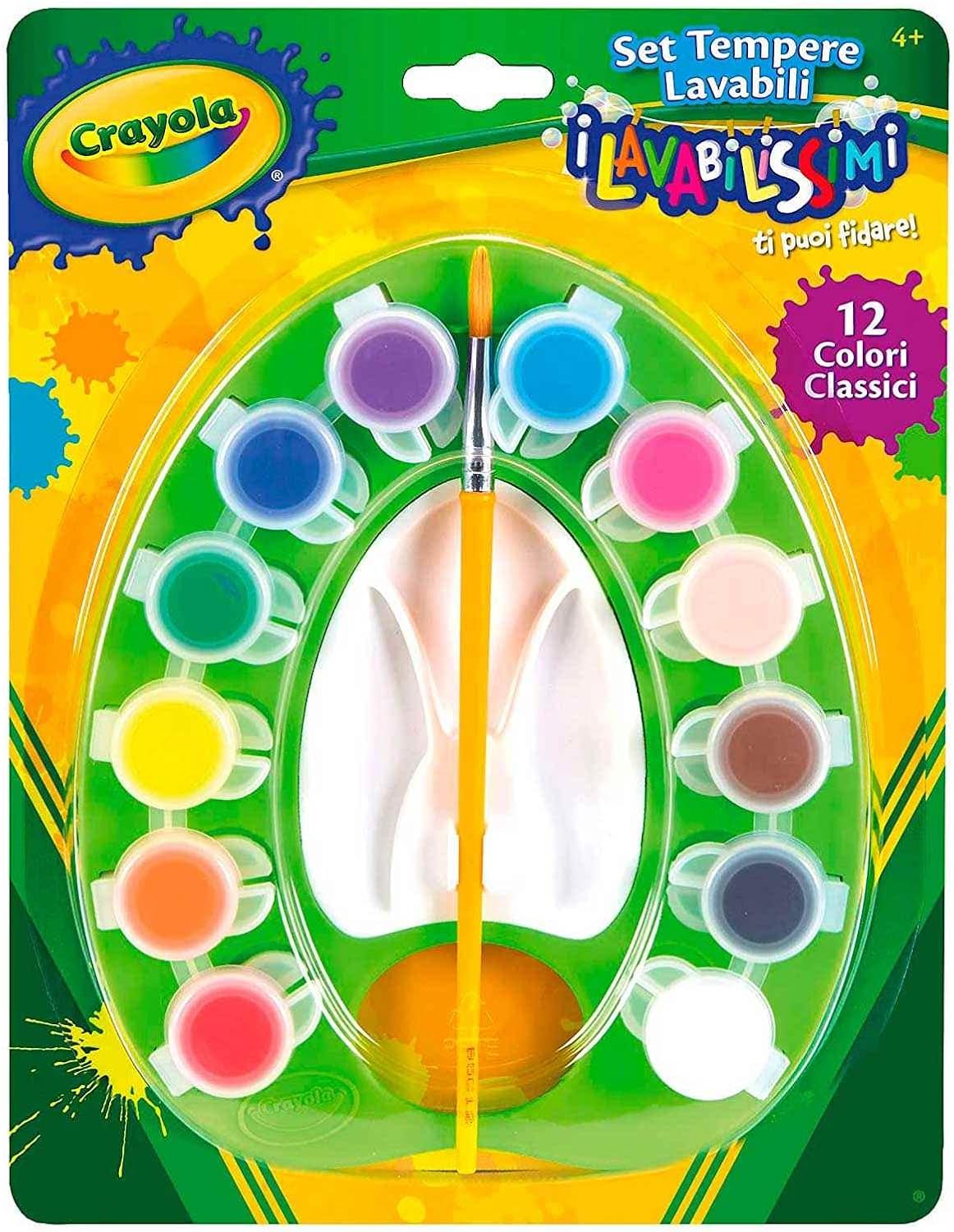 54-1066 CRAYOLA  Set di Tempere Lavabili per Bambini con Pennello