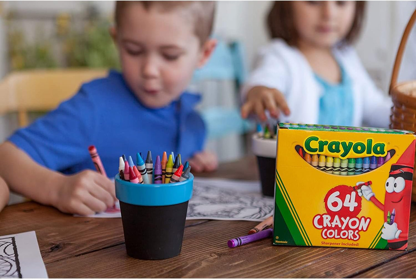 52-6448 CRAYOLA Pastelli a Cera, Confezione da 64 crayon