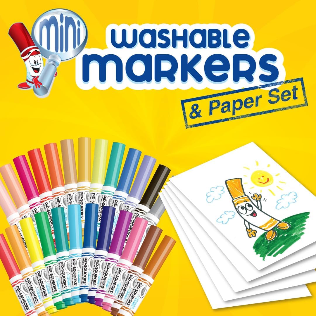 04-5227CRAYOLA - Set Pennarelli Lavabili per Bambini, Valigetta 25 pezzi