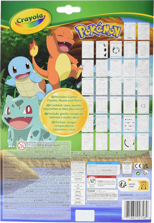 04-2746 Crayola Album Attività & Colorare Pokémon con Pennarelli Lavabili