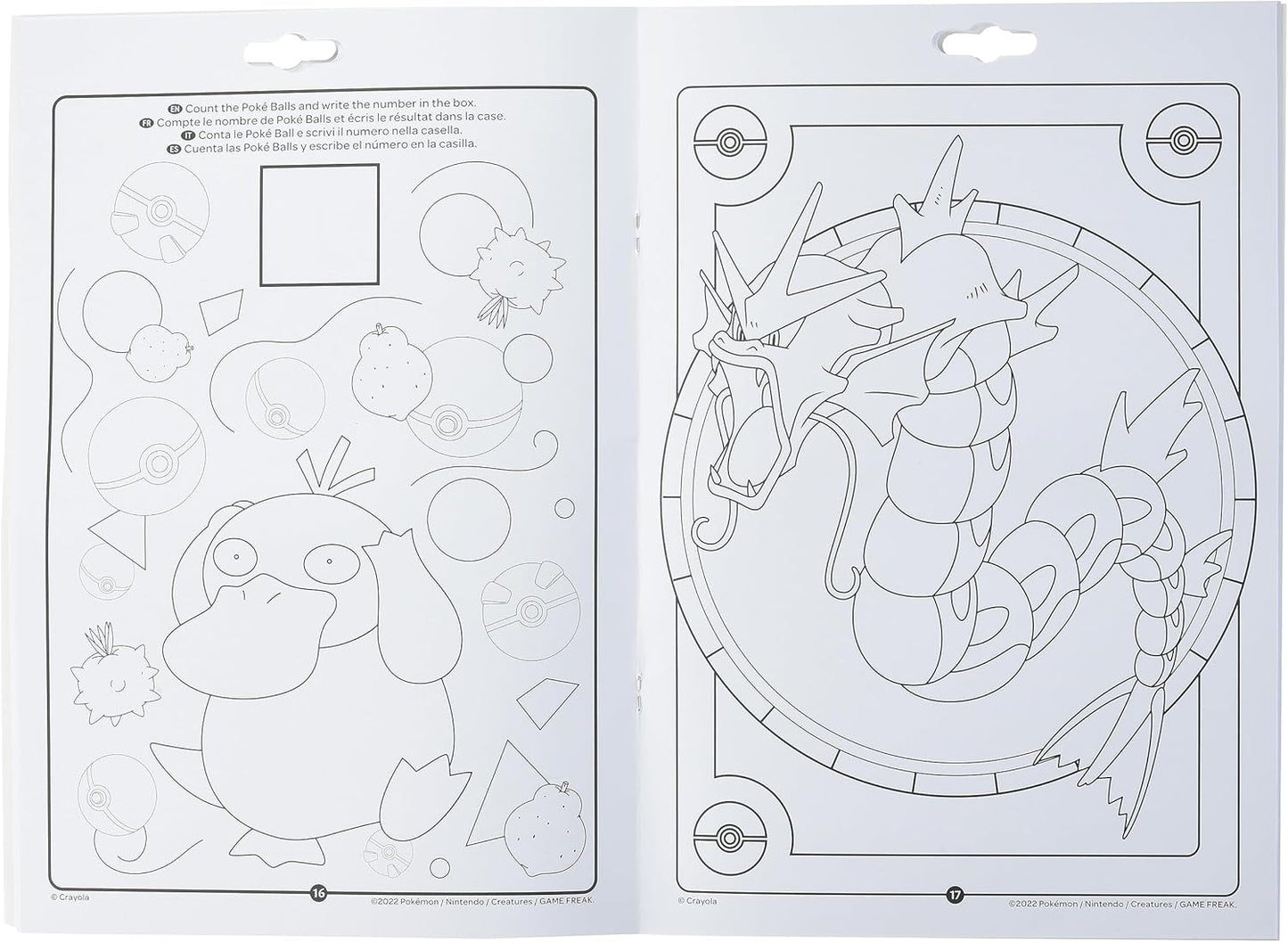 04-2746 Crayola Album Attività & Colorare Pokémon con Pennarelli Lavabili
