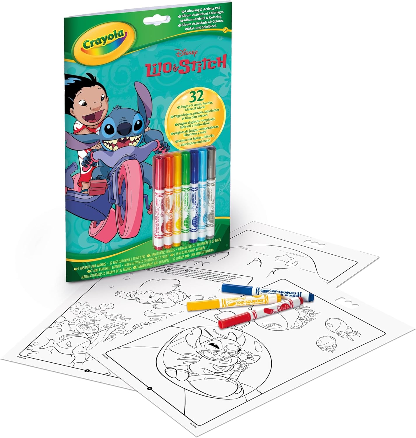 04-0865 Crayola Album da Colorare Attività Lilo & Stitch Pennarelli Lavabili