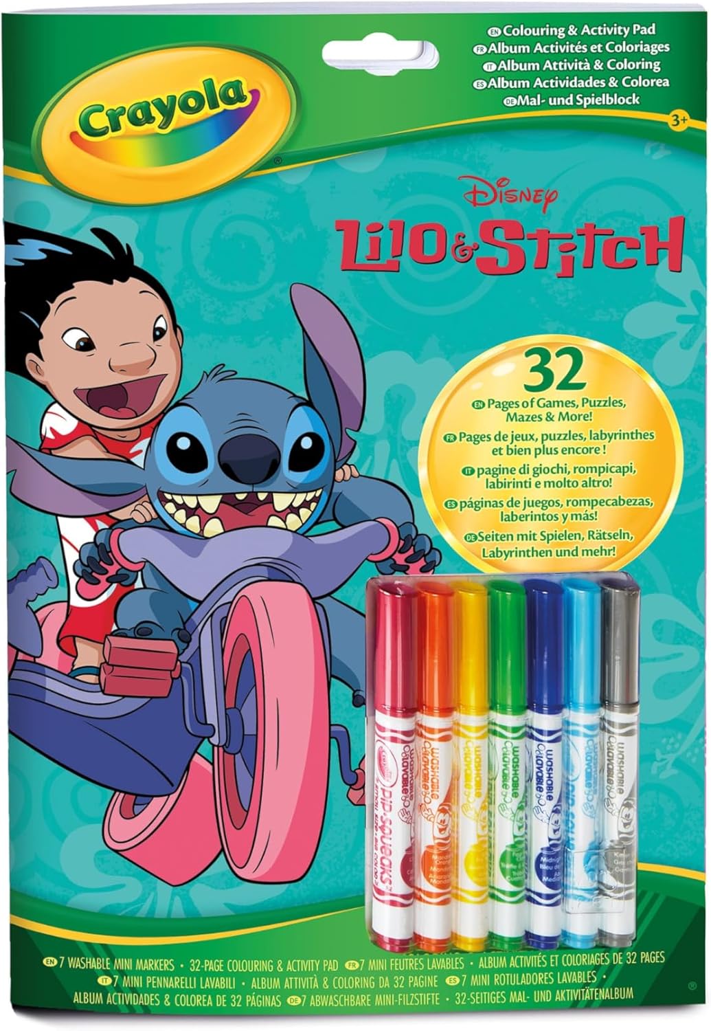 04-0865 Crayola Album da Colorare Attività Lilo & Stitch Pennarelli Lavabili